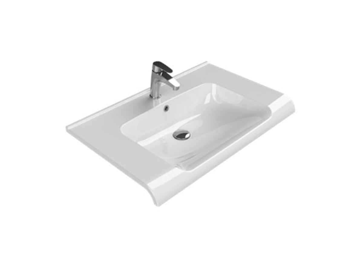 Turkuaz 80X50 Cm Anova Etejerli Lavabo 090700