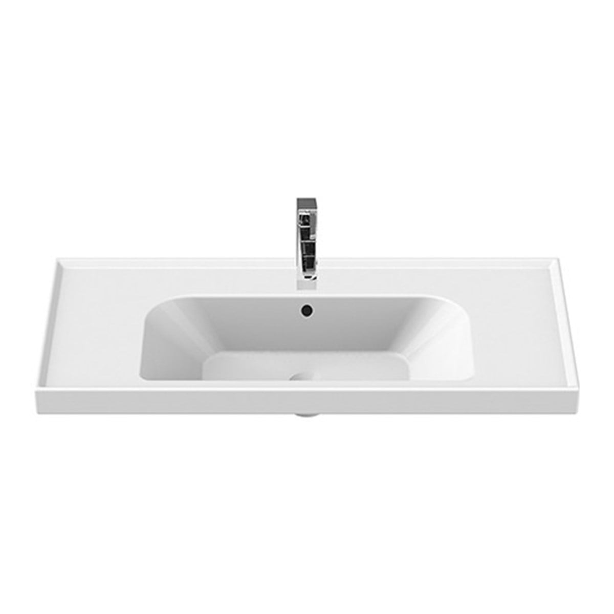 Turkuaz Frame 100x45 Cm Etajerli Lavabo 031400