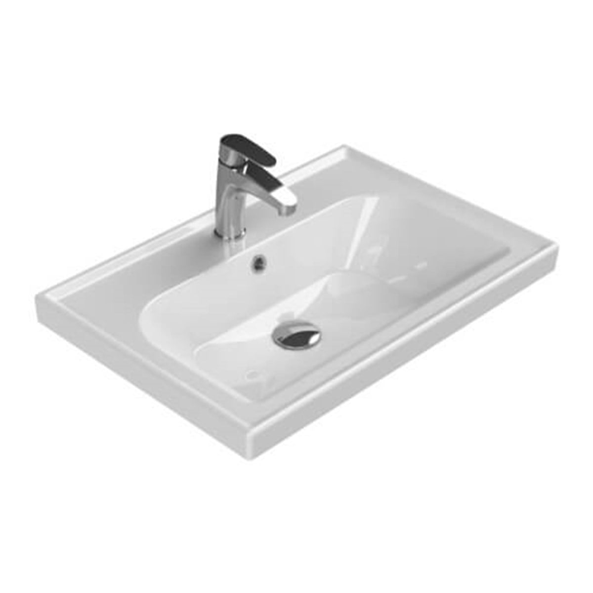 Turkuaz Frame 65x45 Cm Etajerli Lavabo 030800