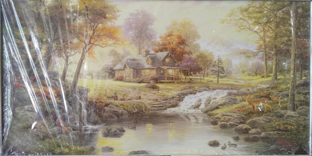 60*120 KANVAS DOKULU DAĞ EVİ TABLO-7
