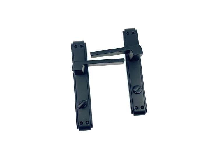 Adil Tire Aynalı Mat Siyah Wc Kapı Kolu