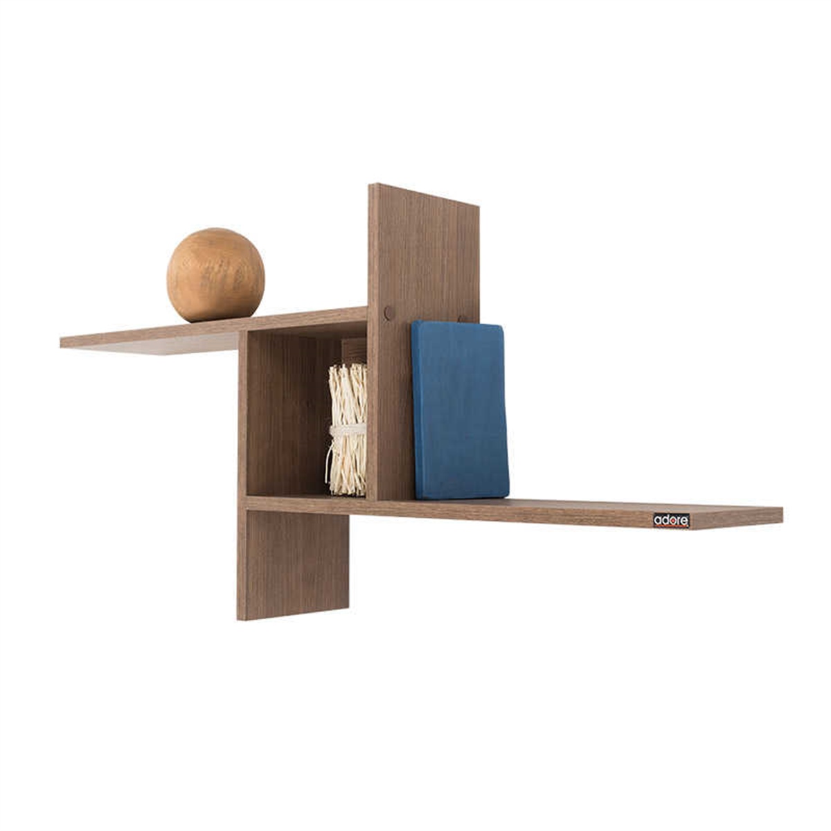 Adore Raf-04-Nc-1 Duvar Rafı Noce 100*45*20Cm