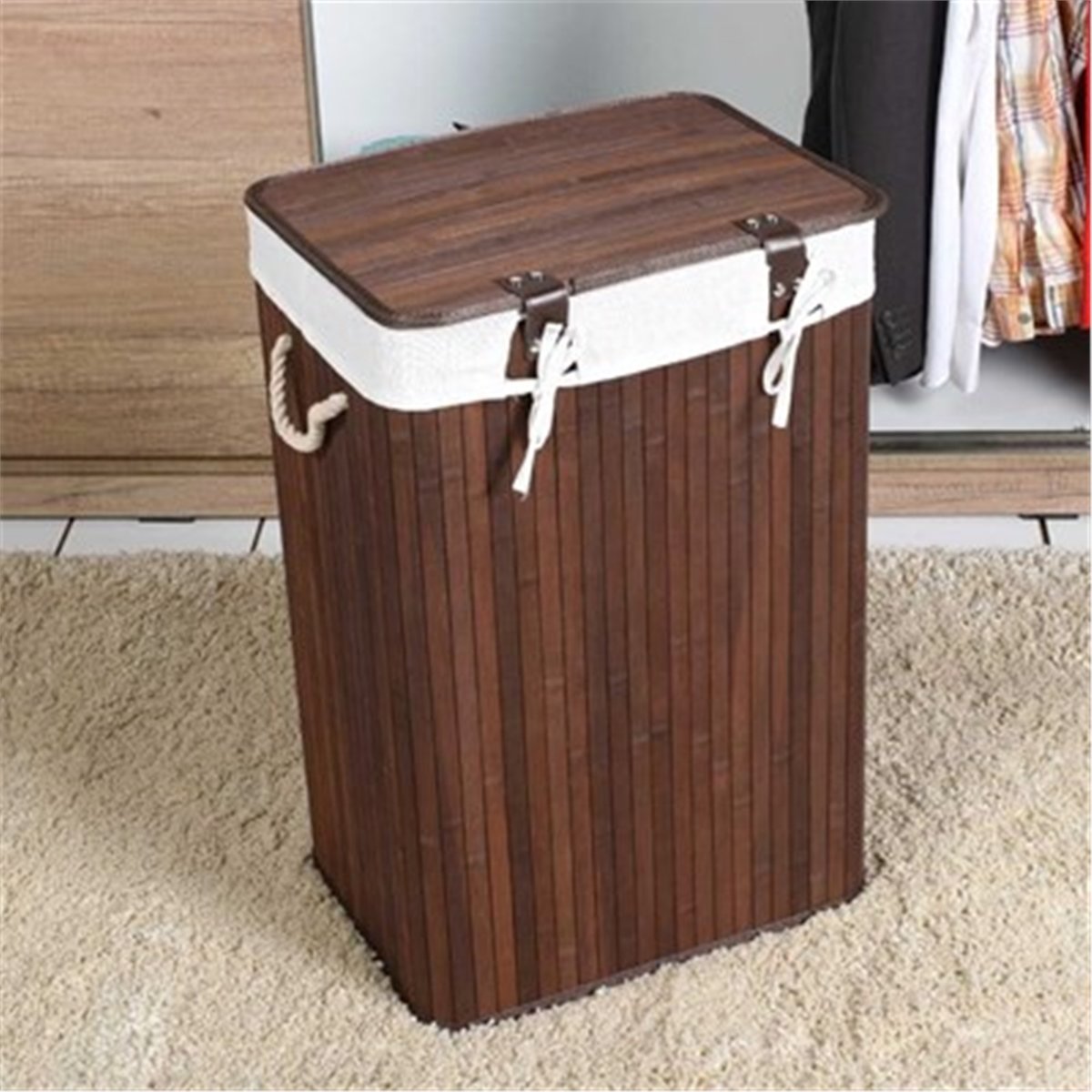 Adore Spt-02-Kh-1 Handy Mate Bambu Çamaşır Sepeti