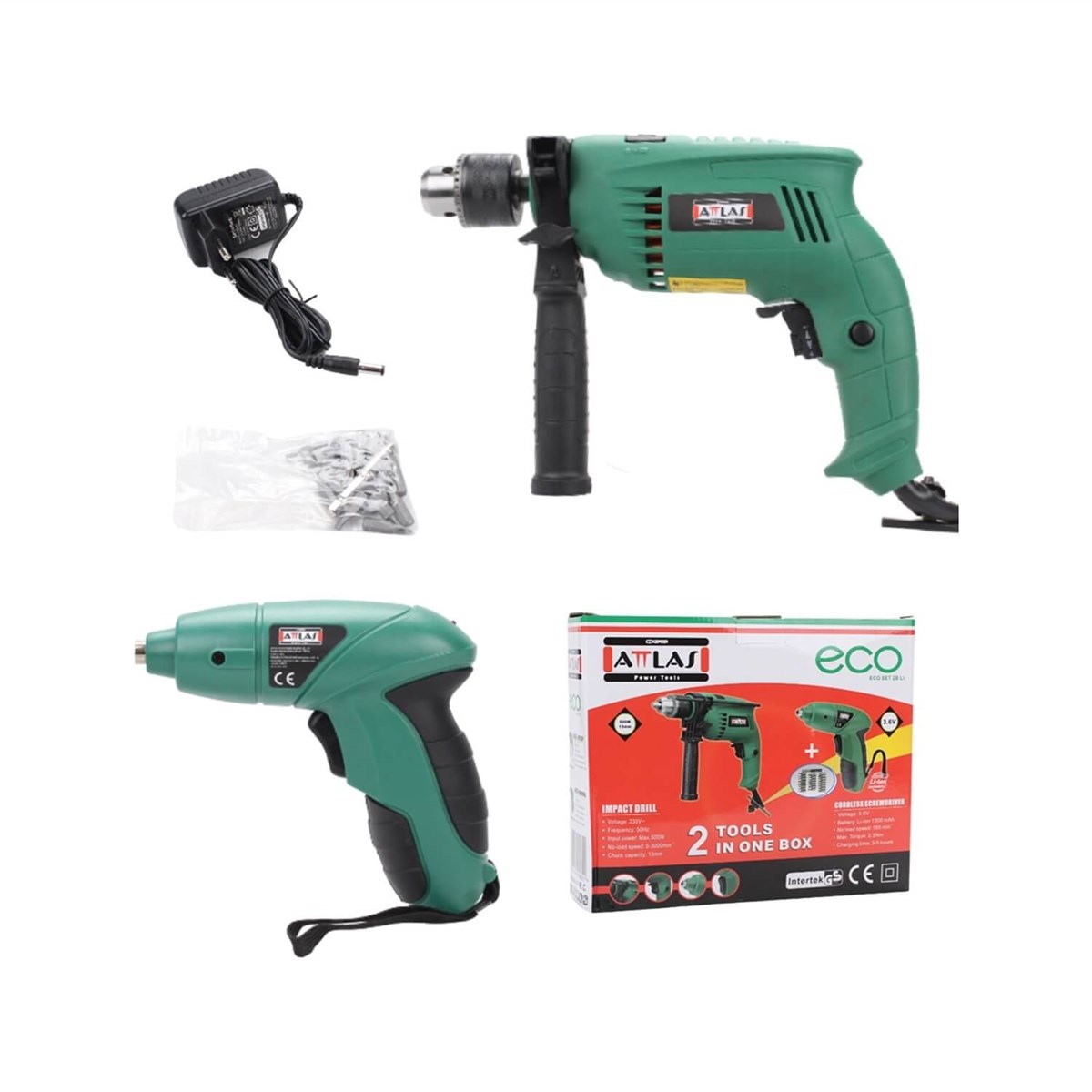 Attlas Eco Set 2b Li Matkap + 3.6 V Li-On Vidalama