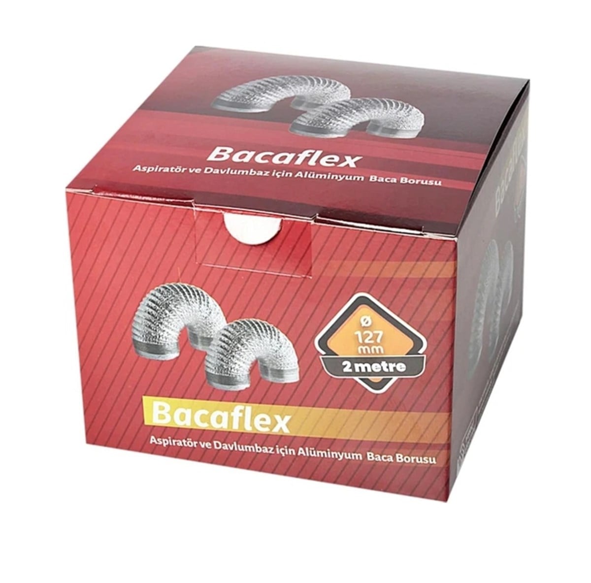 Bacaflex Aspiratör ve Davlumbaz Borusu 127 Mm x 2 Metre