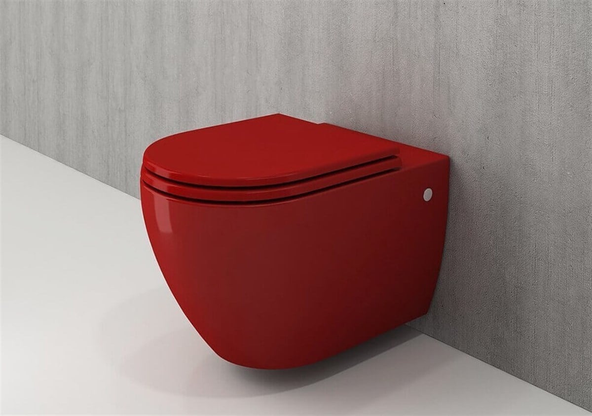 Bocchı 1171-019-0128 Jet Flush Asma Klozet Kırmızı