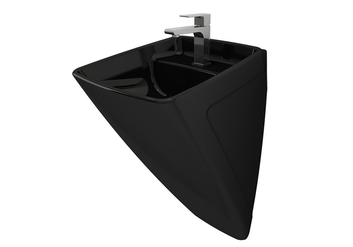 Bocchi1082-005-0126 Firenza  Asma Monoblok Lavabo Parlak Siyah