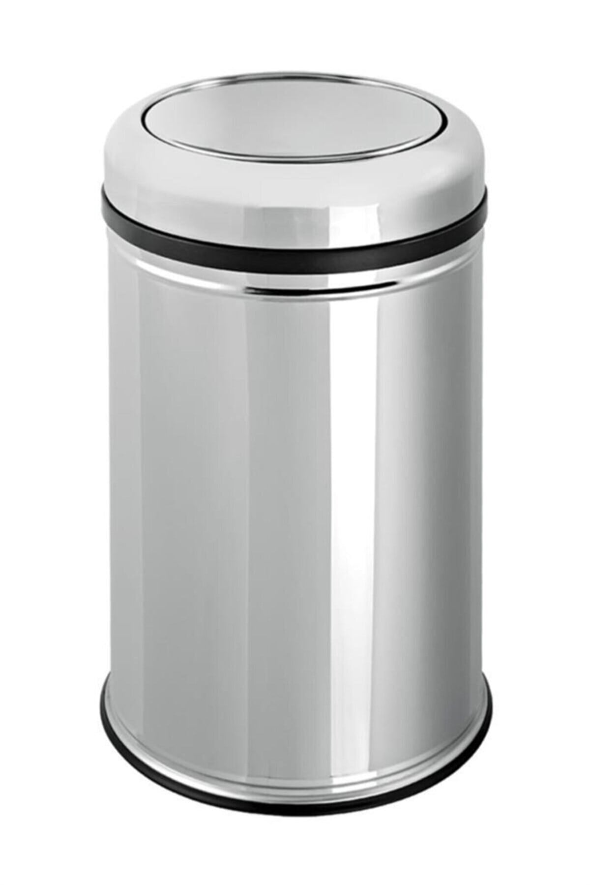 Efor 27 Litre Pratik Kapak Çöp Kovası Krom 805