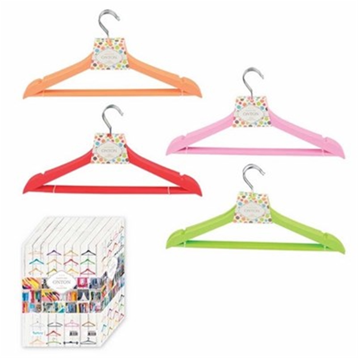 Elbıse Askısı 3'Lu Ahsap Model-Onton