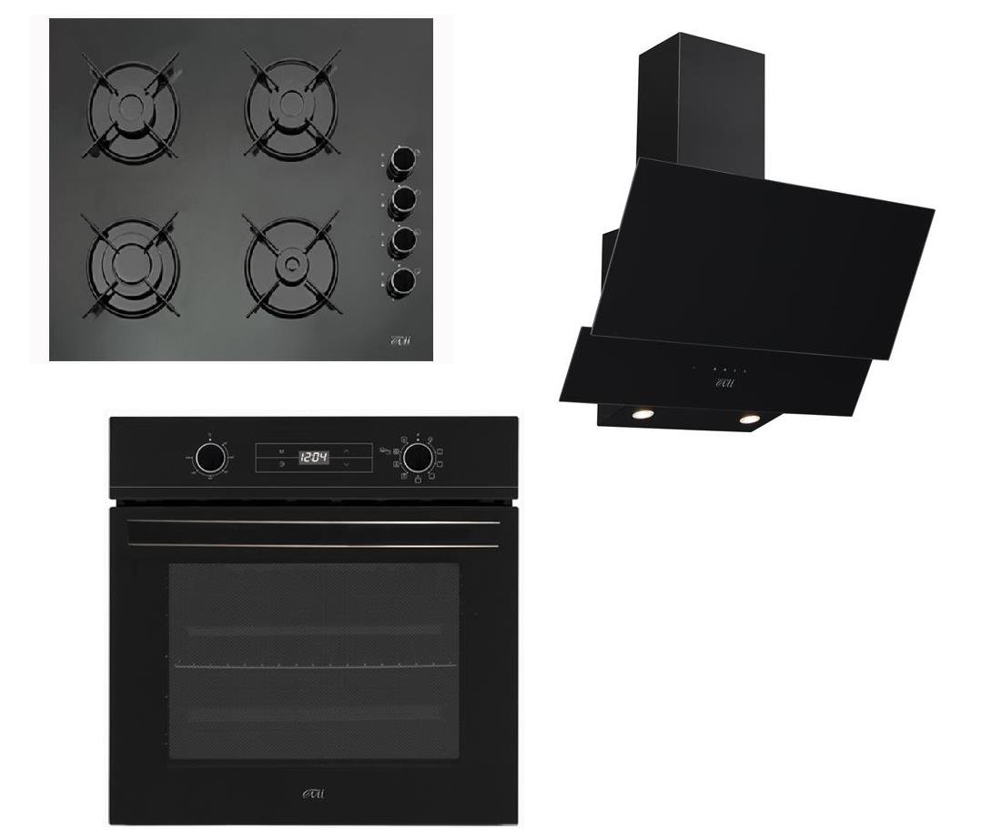 Evii Airfry Siyah Ankastre Set