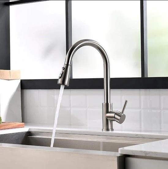 Fleko İnox Kuğu Spiral Eviye Batarya KS10s01