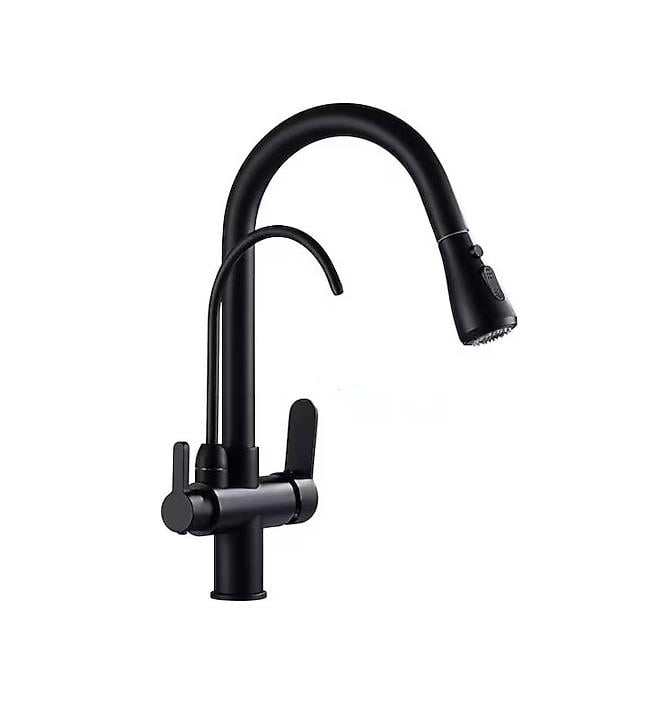 Fleko Siyah Spiral Arıtmalı Eviye Bataryası SP4434-C