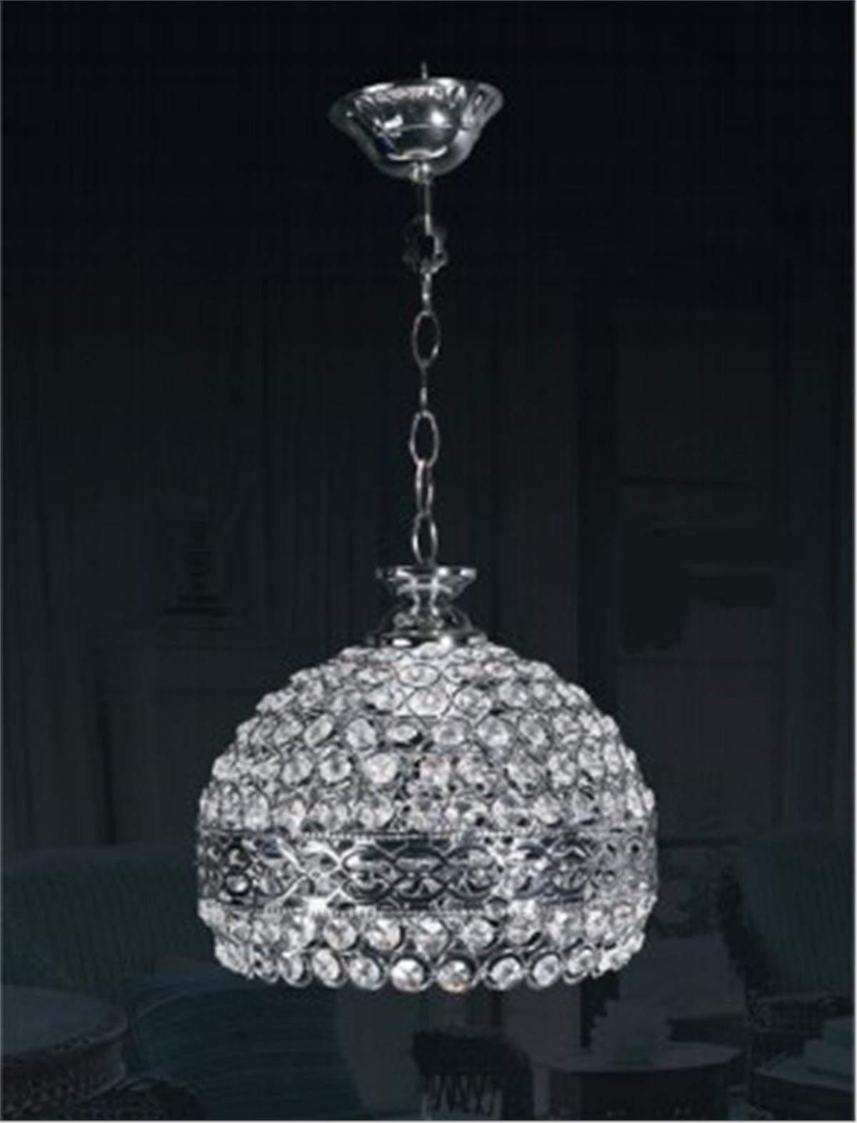 G-5069-O Kristal Tekli Orta Boy Avize