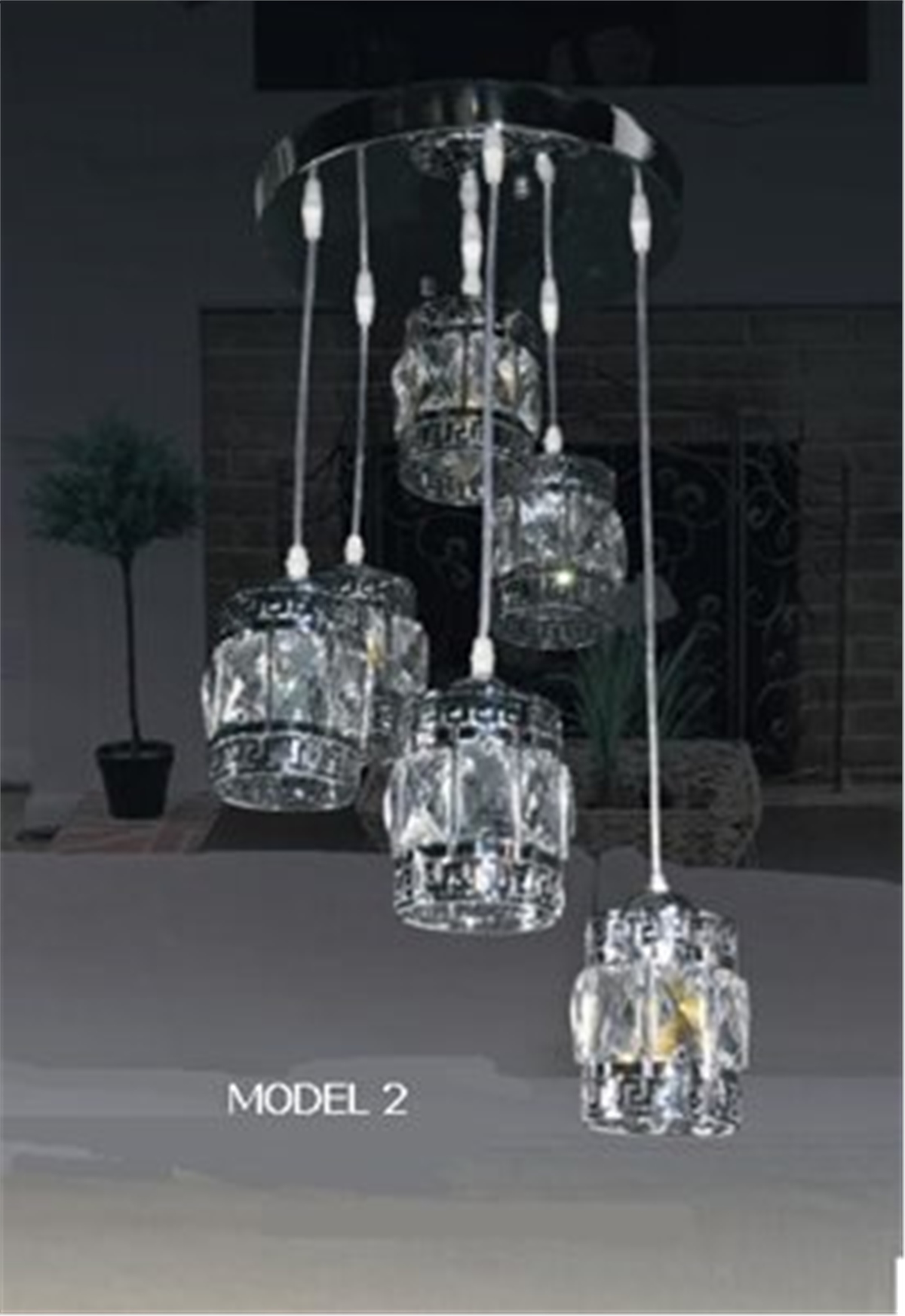 G-5611 6 Lı Kristal Sarkıt