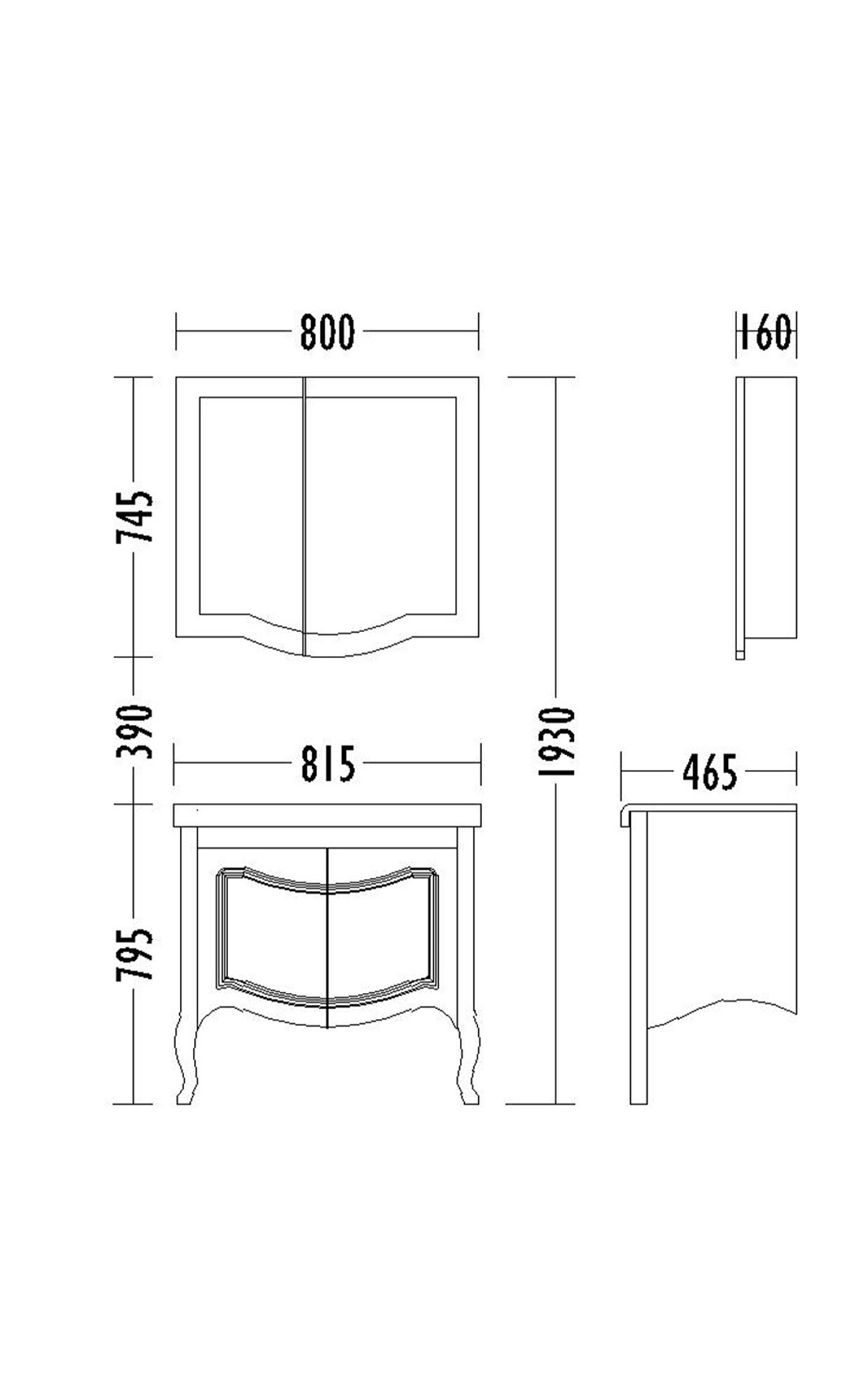 Gold Banyo Dolabı Elenore 80cm Seramik Lavabo Antrasit