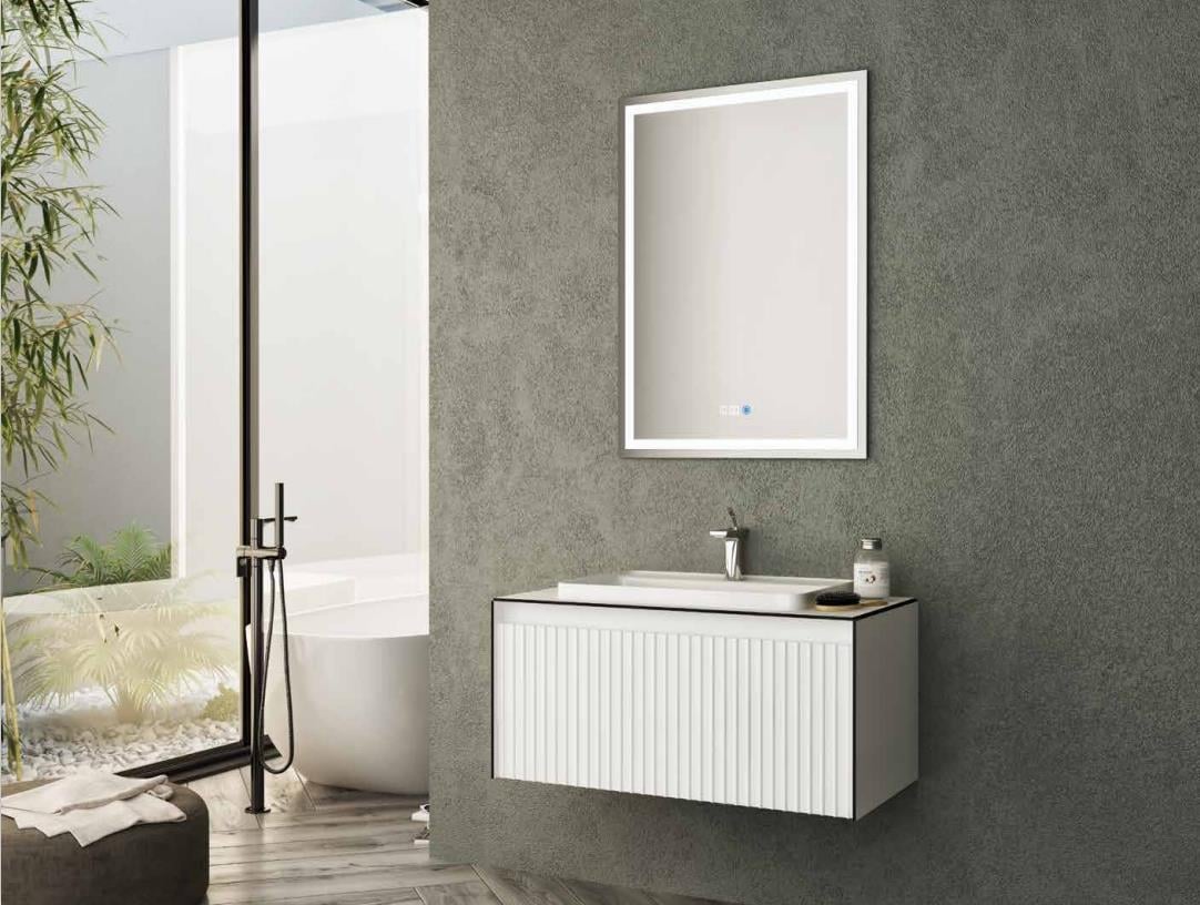 Gold Banyo Tiffany 100 Cm Beyaz Banyo Dolabı