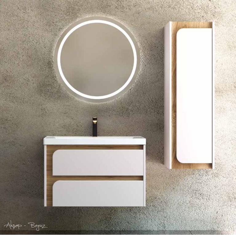 Gold Banyo Valery 80 Cm Beyaz Banyo Dolabı