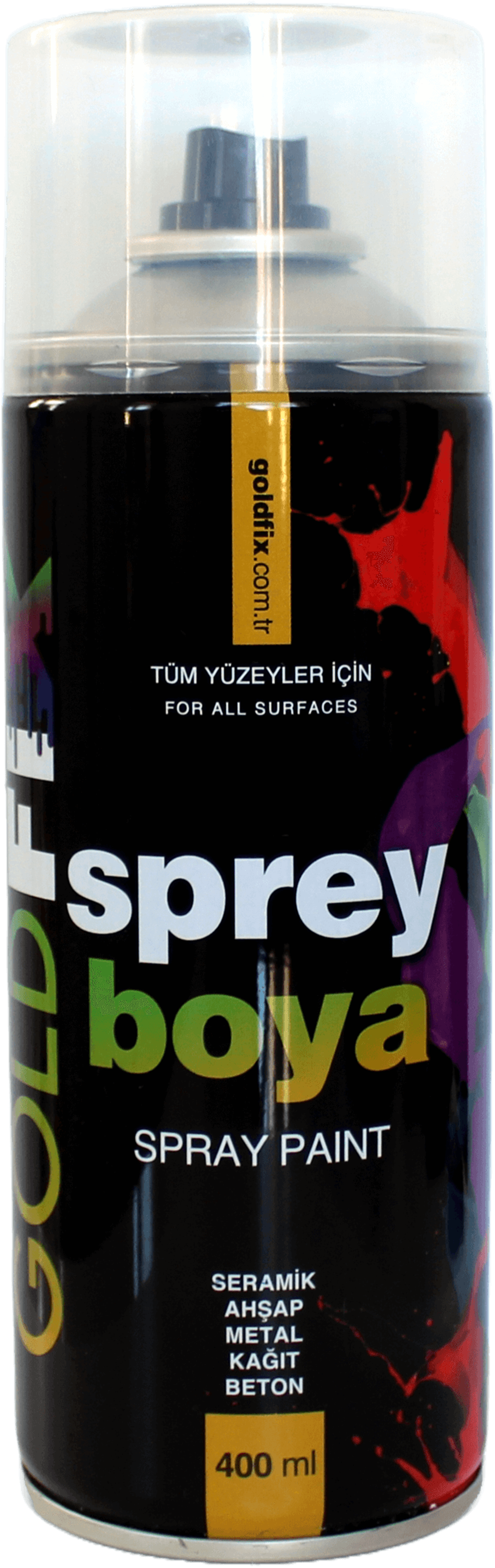Goldfix Parlak Siyah Sprey Boya 400 Ml