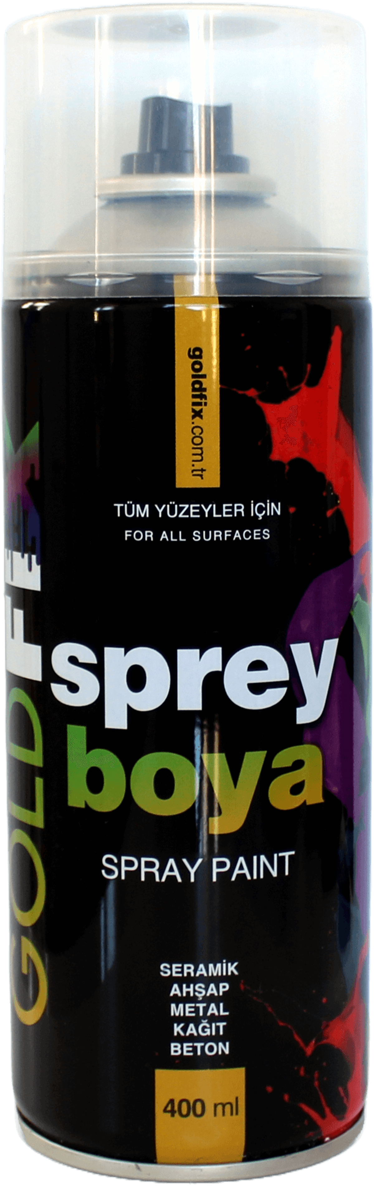Goldfix Parlak Siyah Sprey Boya 400 Ml