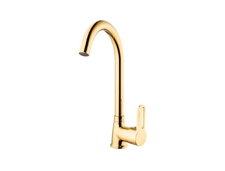 Kare İnci Gold Mix Altın Eviye Bataryası Uzun Borulu 87003