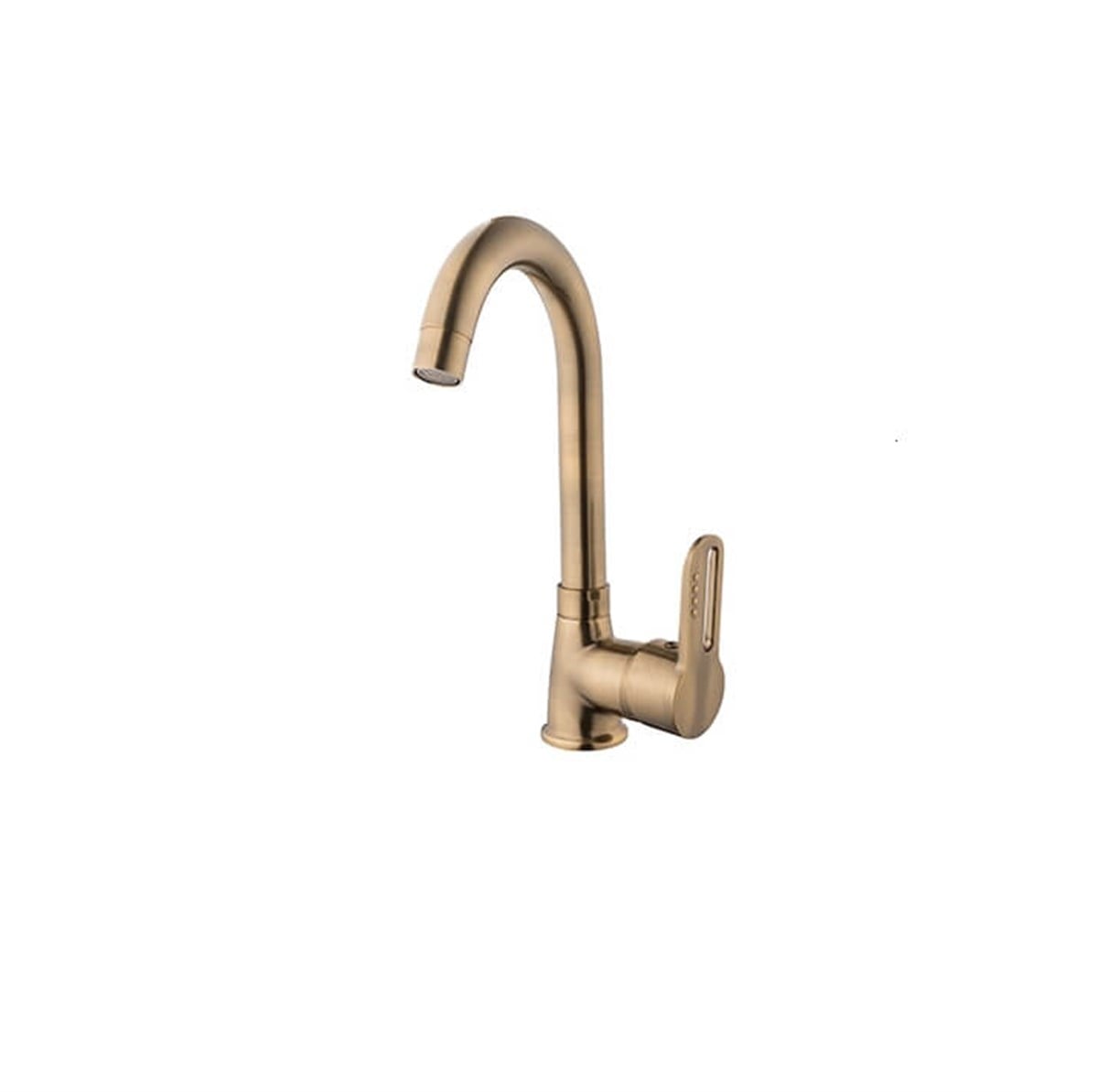 Kare İnci Mix Antik Sarı Kısa Kuğu Lavabo Bataryası 87042