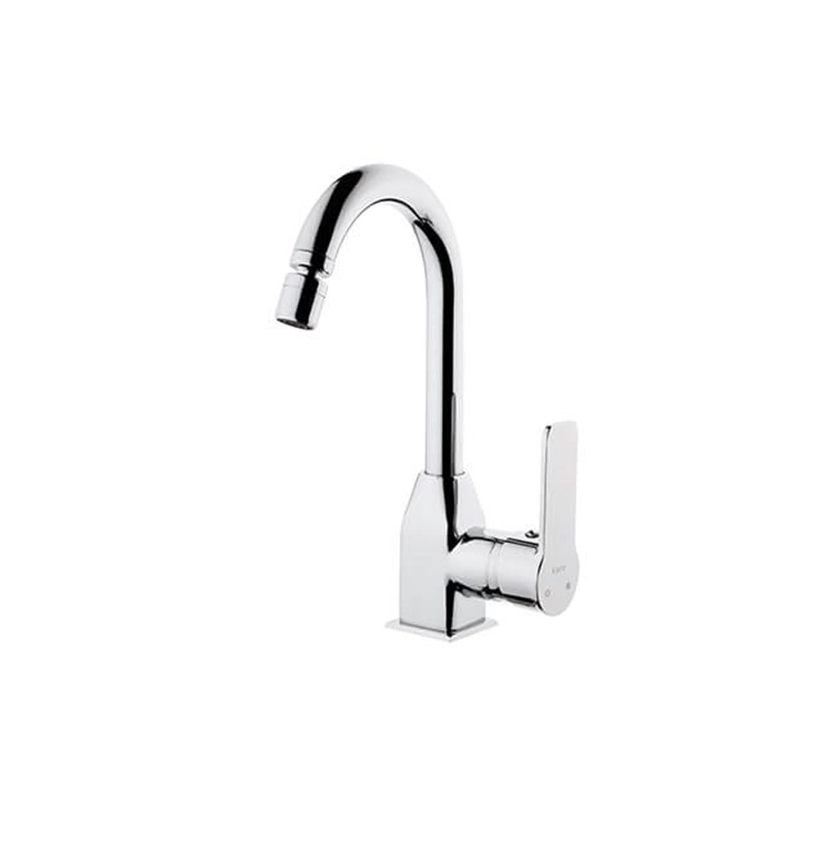 Kare Perla Mix Krom Kısa Kuğu Lavabo Bataryası 41002