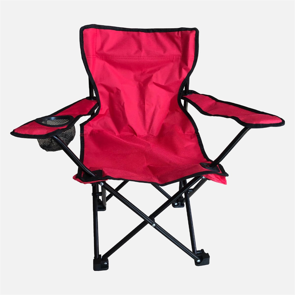 Katlanır Piknik Kamp Çocuk Sandalyesi Kırmızı