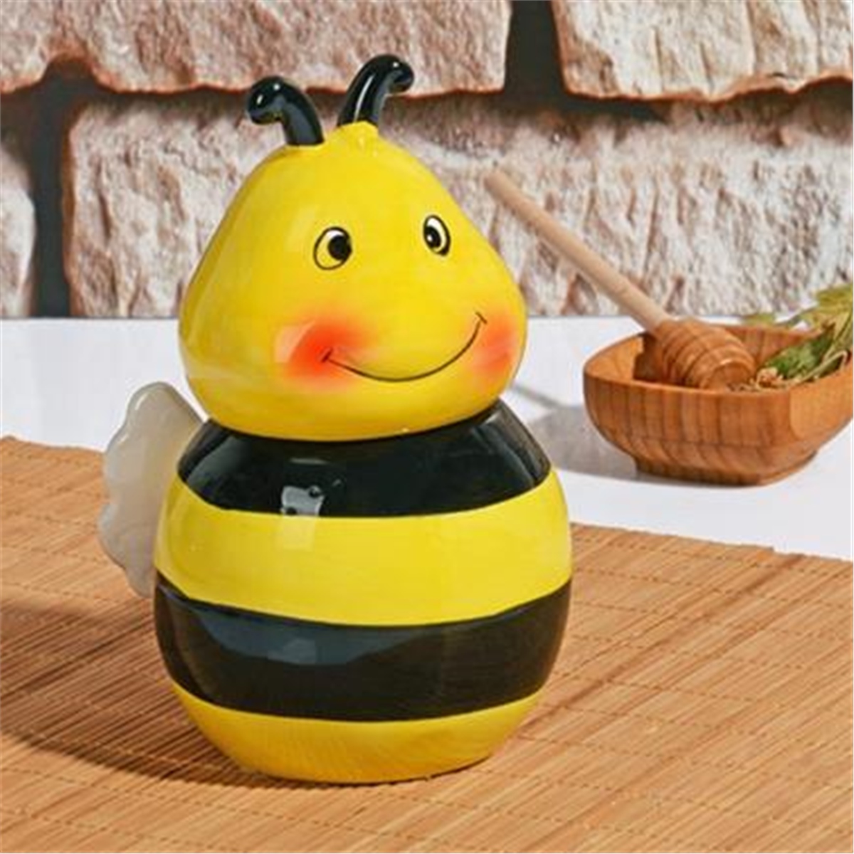 Kosova Bal Kavanozu Bambu Kasıklı