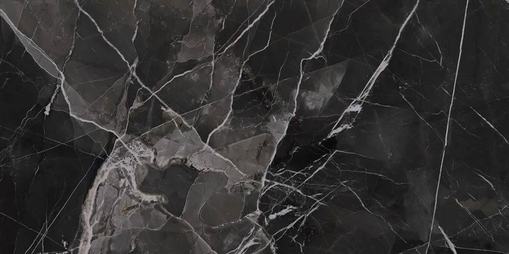 Kütahya Seramik 60X120 Black Calacatta Kristal Rektifiye Parlak Nano Yer Seramiği