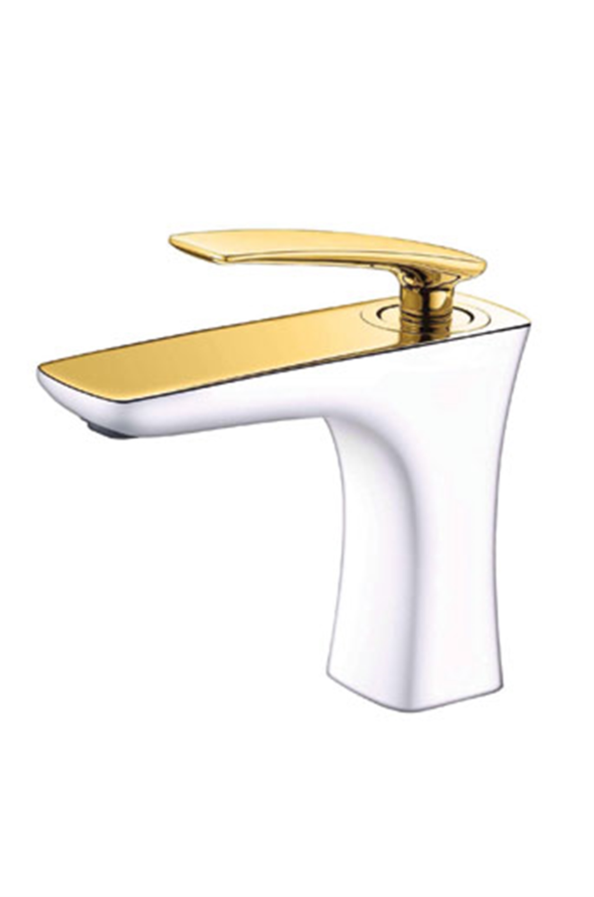 Newarc Life Beyaz-Altın Lavabo Bataryası 981521Wg