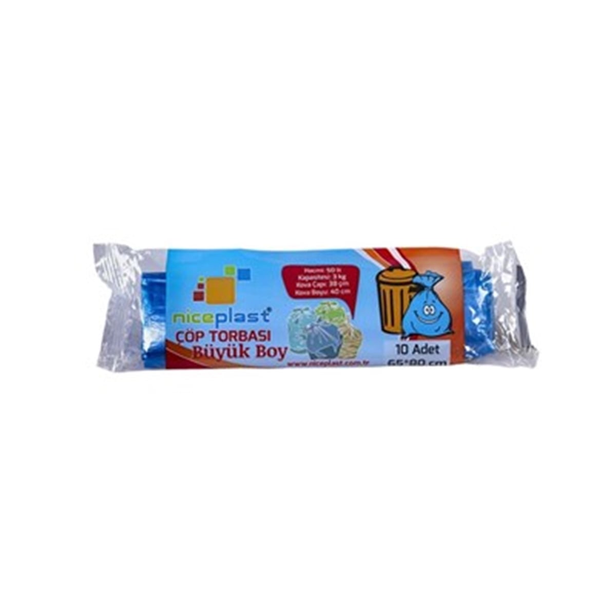 Nice Plast Büyük Çöp Torbası 65-80 (10Ad)
