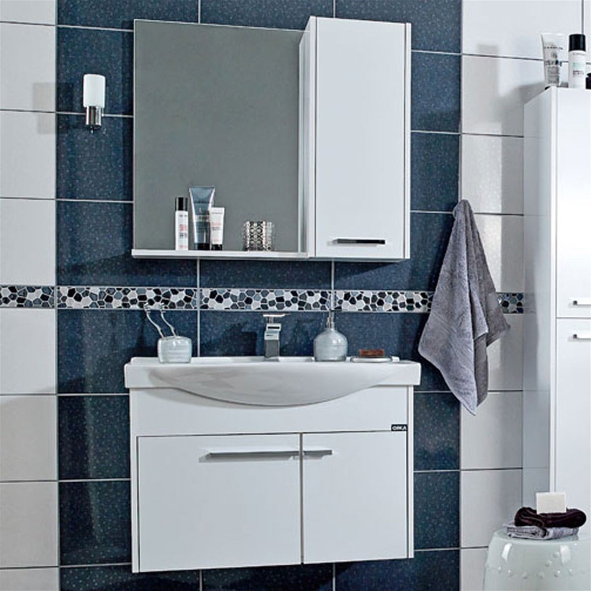 Orka Banyo Dolabı Lapis Life Beyaz