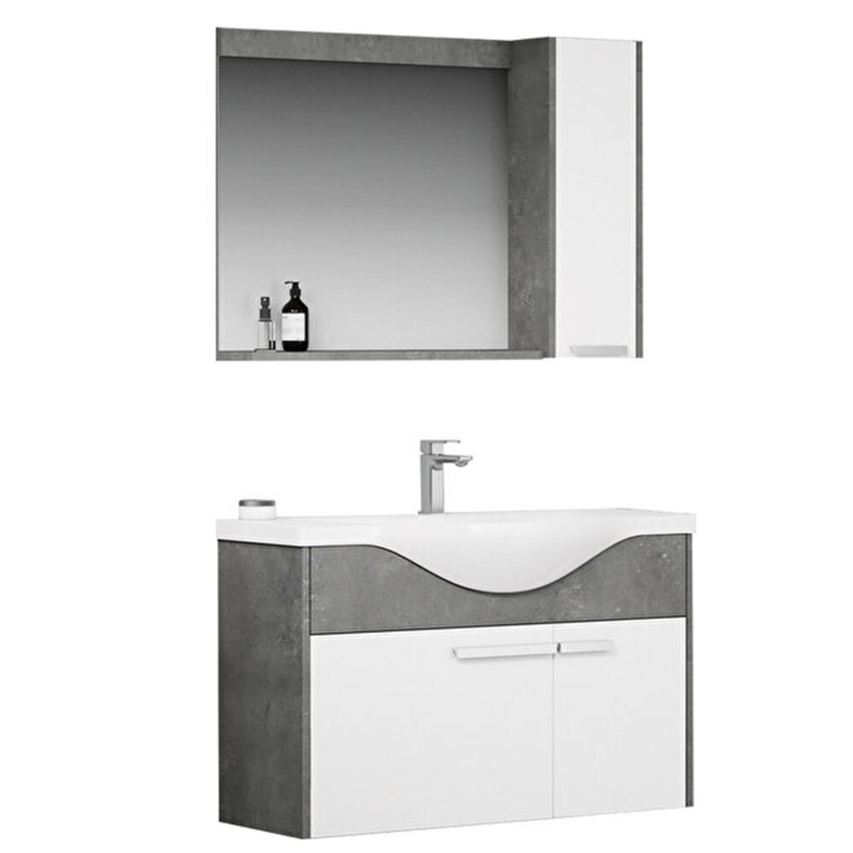 Orka Banyo Dolabı Lapis Life Retro Gümüş