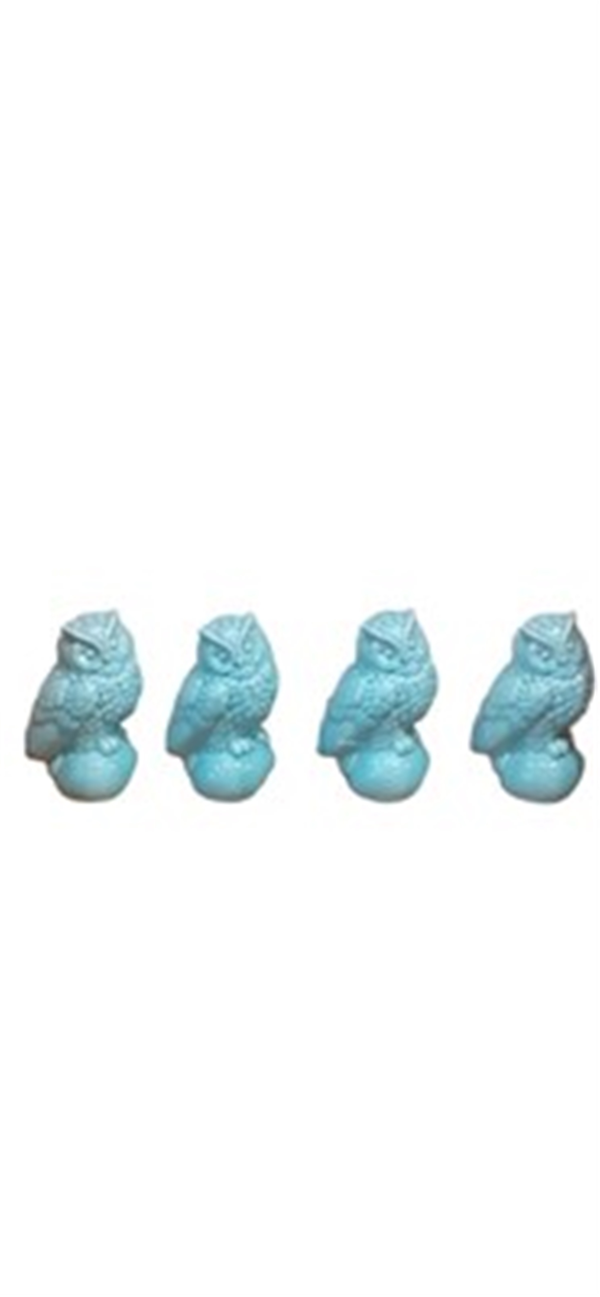Porio M66-144 4Lü Yeşil Baykuşlu Biblo 13 Cm