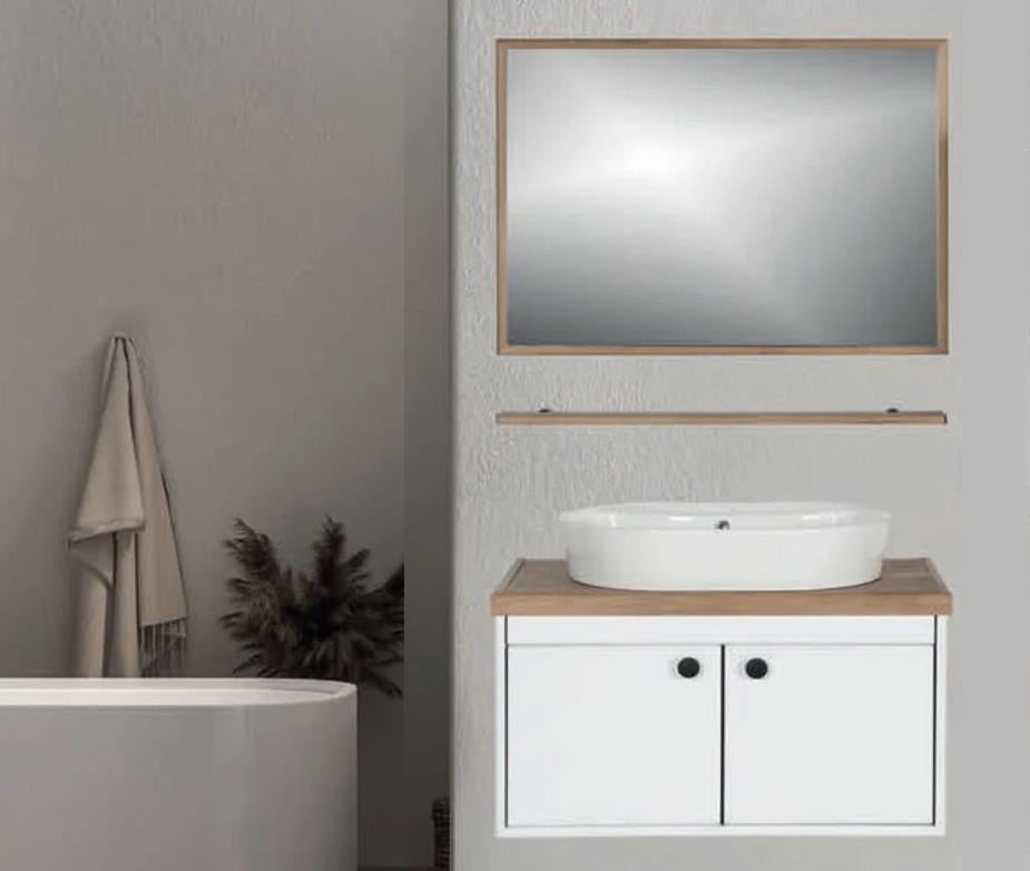 Pvc Banyo Dolabı Cruze Beyaz 80 Cm