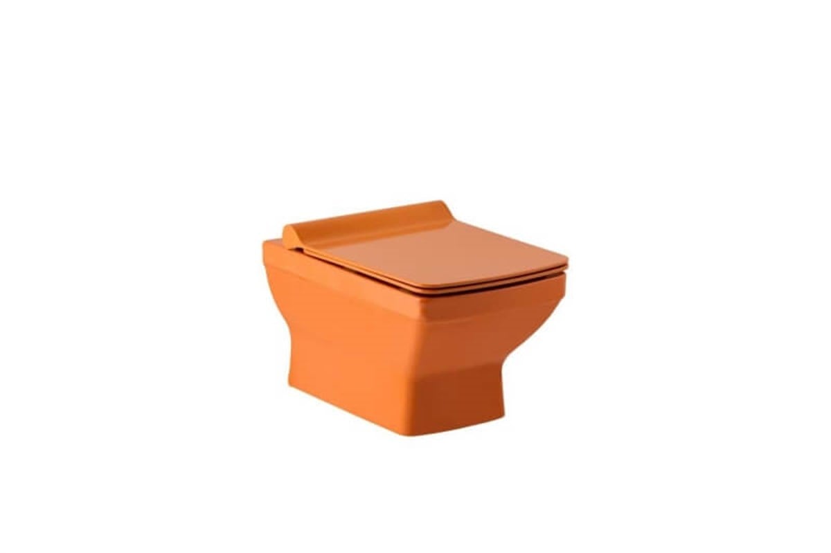 Seramiksan Silva Asma Klozet Parlak Turuncuı+Soft Kapak A041045