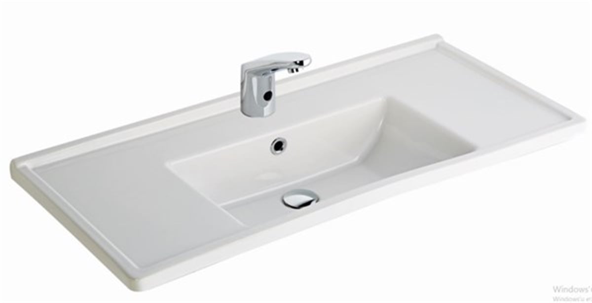 Seramiksan Silva Kare Etajerli Tezgah Lavabo 100 Cm