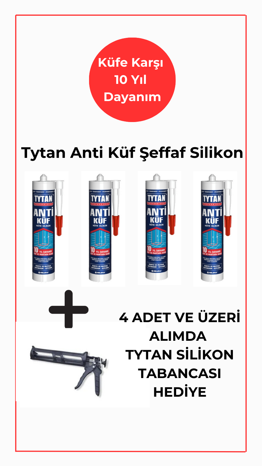 Tytan Anti Küf Şeffaf Silikon 280 ML