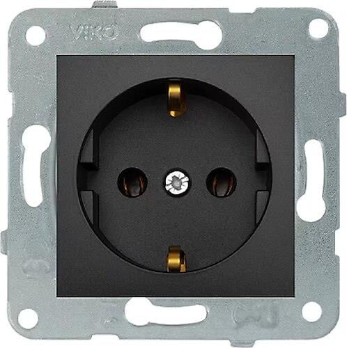 Viko Gece Siyahı Topraklı Priz 90444008