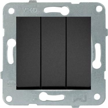 Viko Gece Siyahı Üçlü Anahtar 90444068