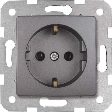 Viko Granit Gri Topraklı Priz 90442008