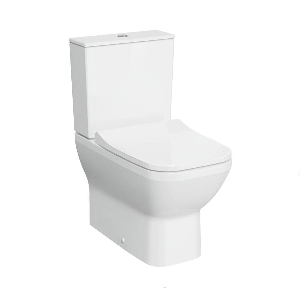 Vitra İntegra Square Rim-Ex Duvara Dayalı Beyaz Klozet VIT- 7086L003-0092 ve Slim Soft Kapak VIT-191-003-009