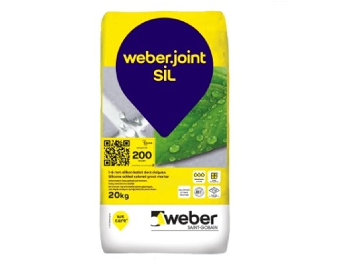 Weber Joint Açık Gri Silikonlu Derz Dolgu 20 Kg