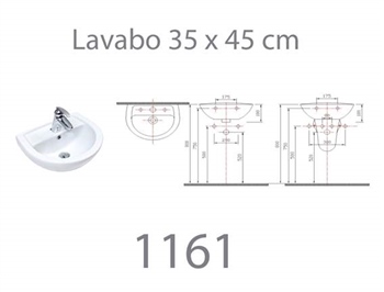 Alvit Lavabo 35X45 Cm Delikli - Kepez Yapı Market