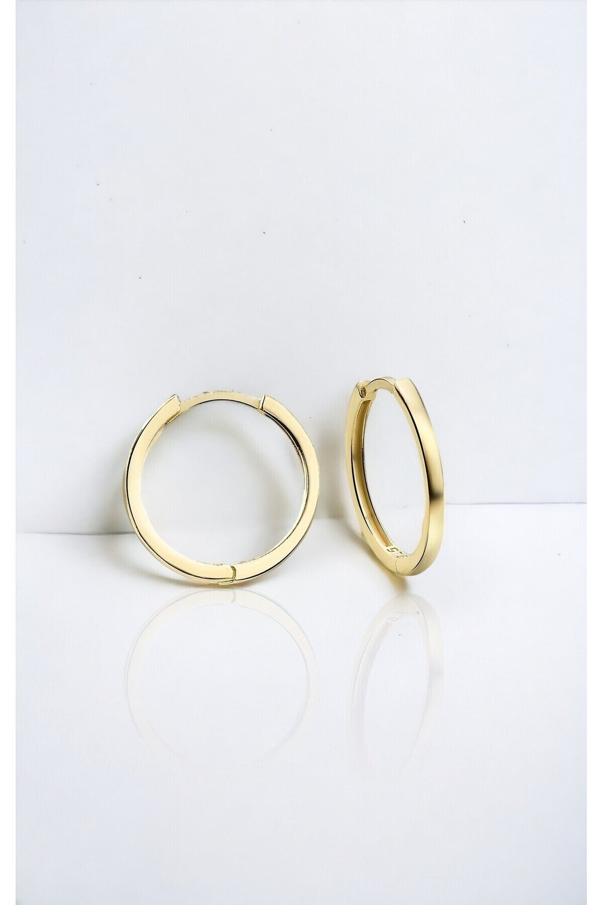 Gümüş 925 Ayar 2 Cm Halka Gold Küpe