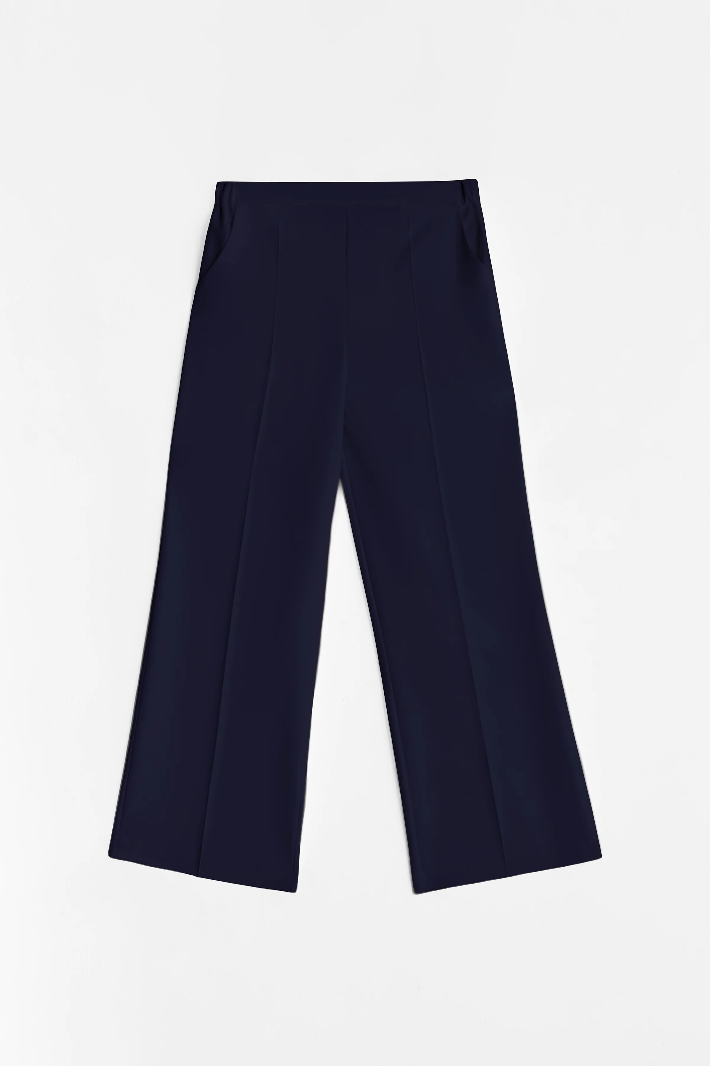 Beli Lastikli Culotte Pantolon - Lacivert