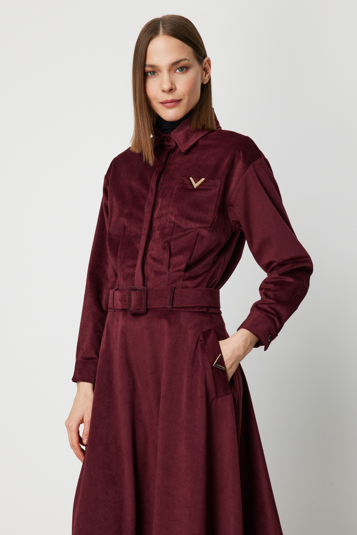 Ceket - Bordo