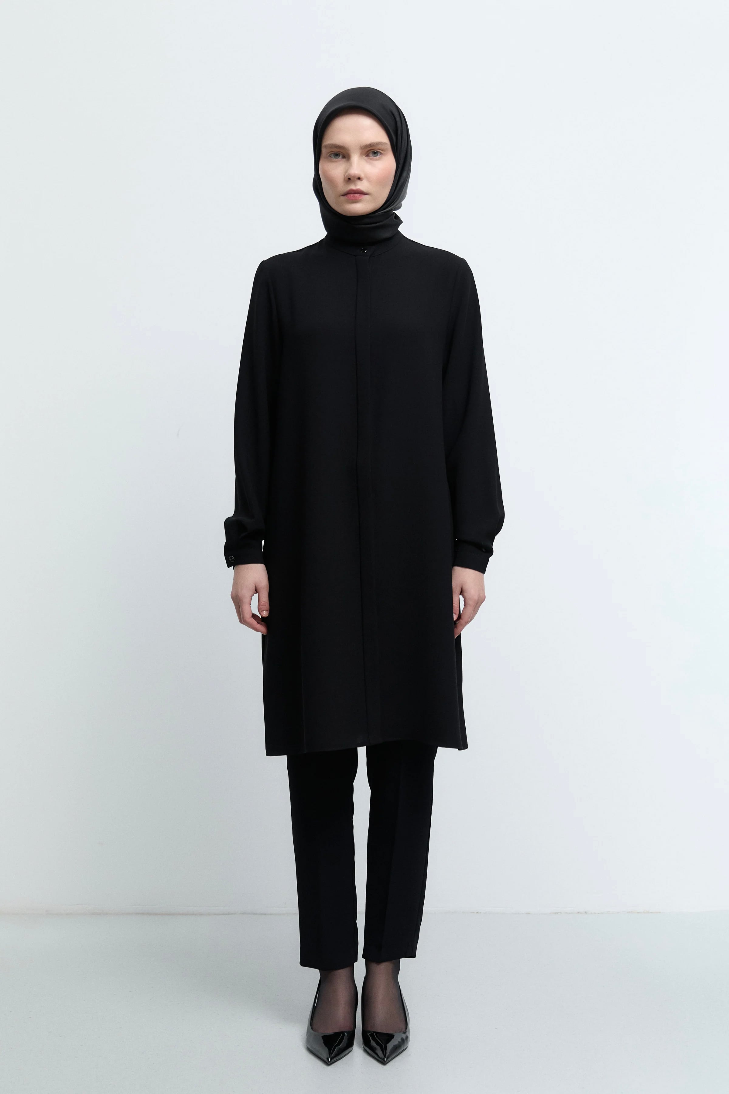 Hakim Yaka Tunik - Siyah