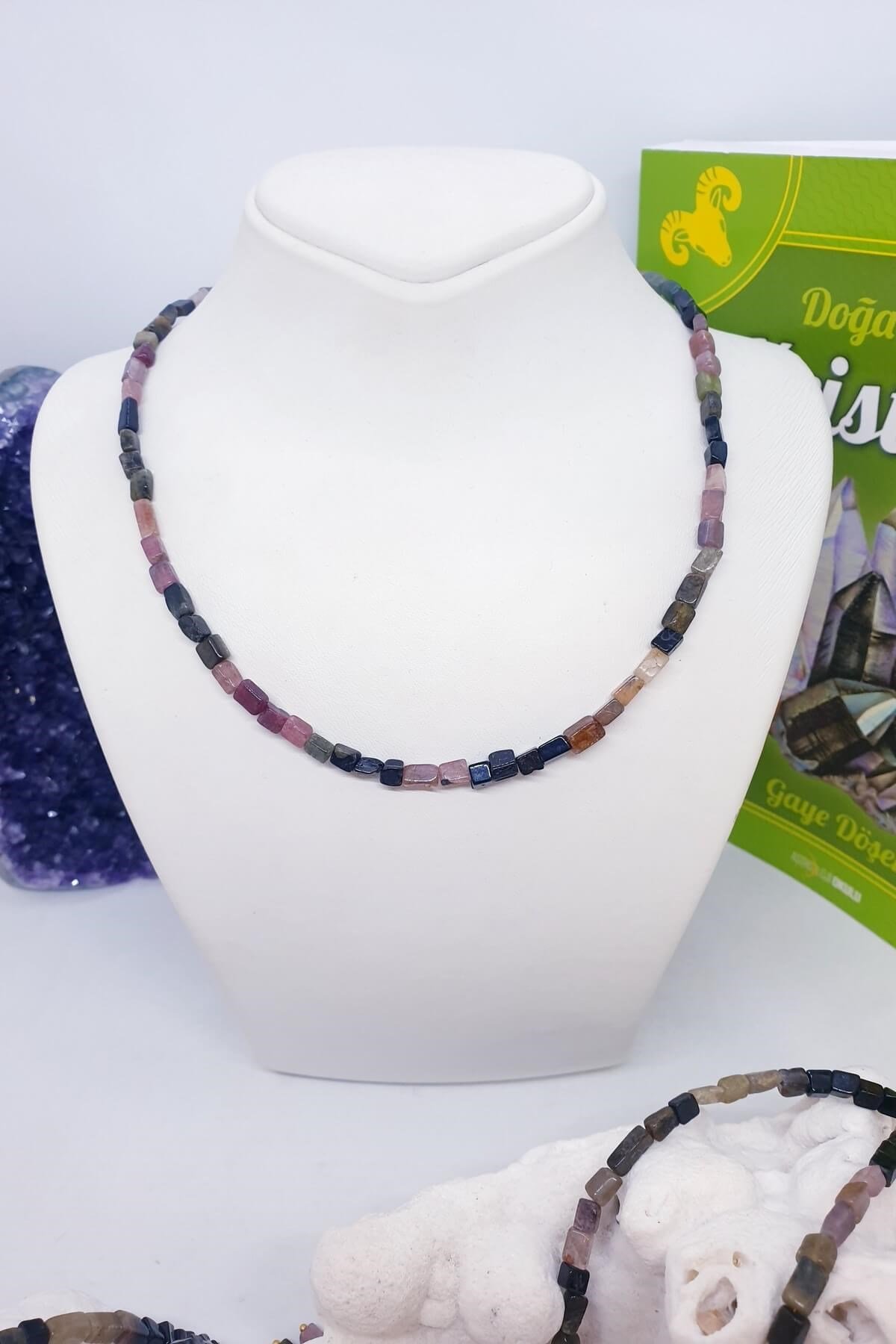  Turmalin Doğal Taşlı  Kolye