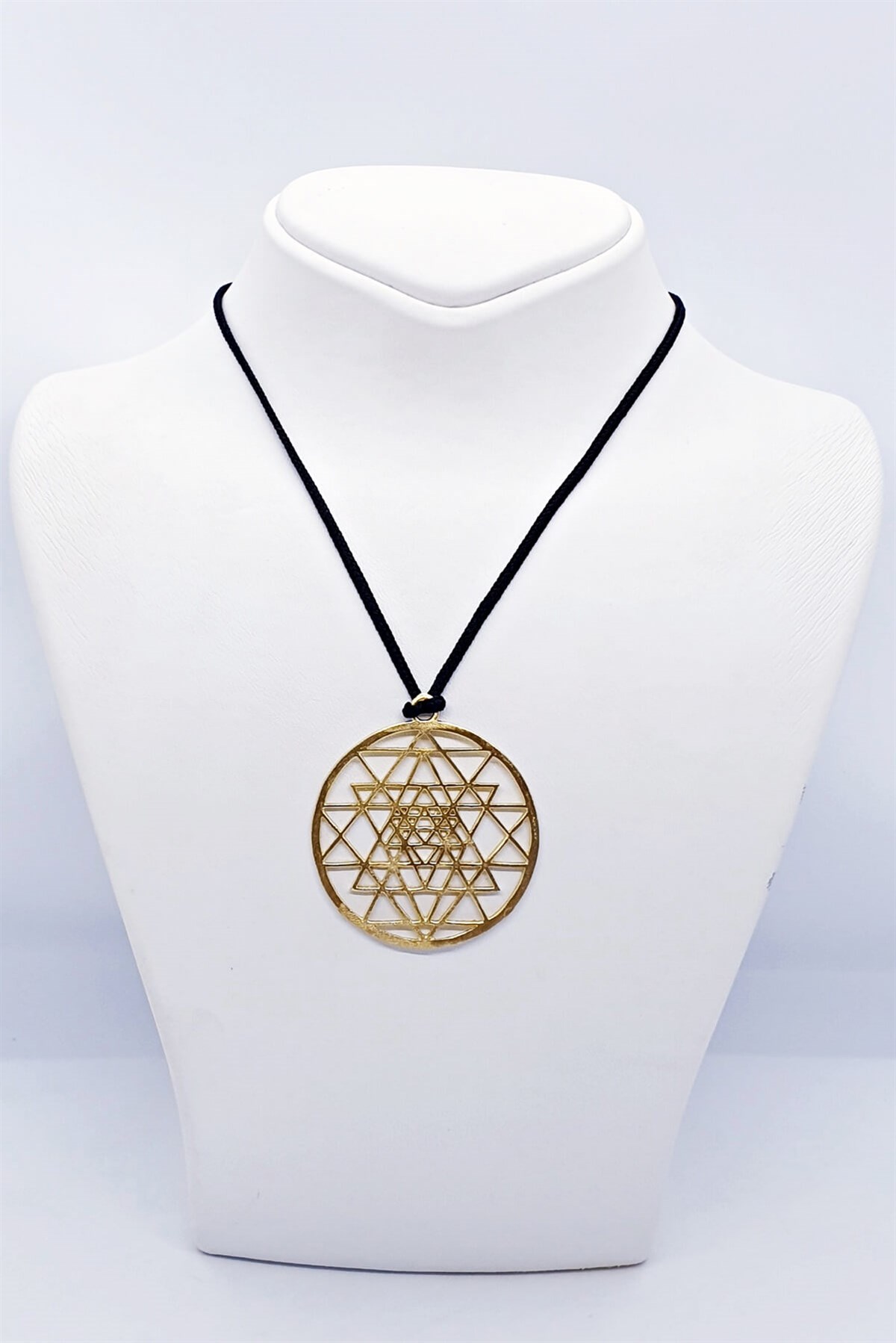24 Altın Kaplama Sri Yantra Kutsal desen Kolyesi
